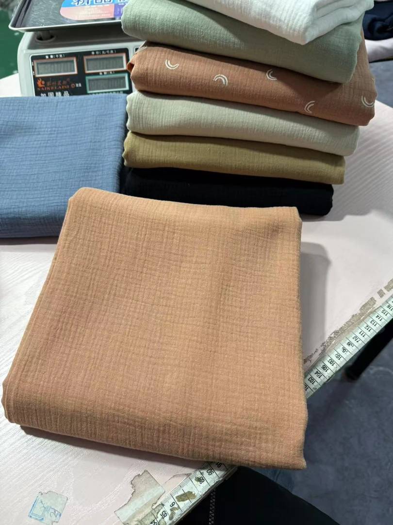 布料纯橘色双层纱1-1.5米可选多拍连裁