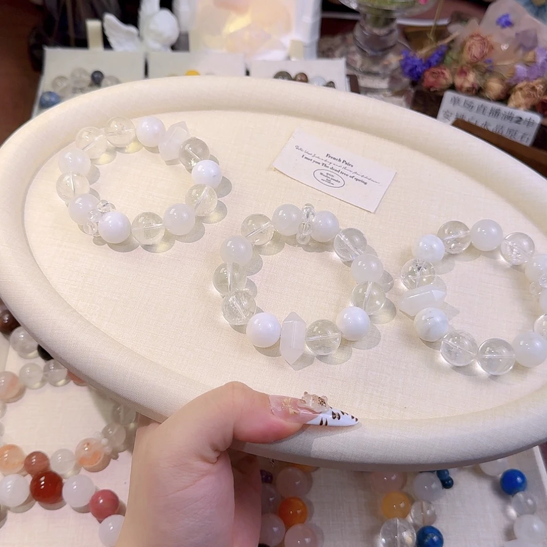 水晶手链合金天然水晶手串多样性发其一