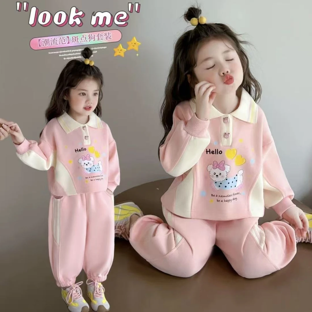 女童秋装套装2025新款1-3岁幼儿园潮款小童女宝春秋季洋气两件套