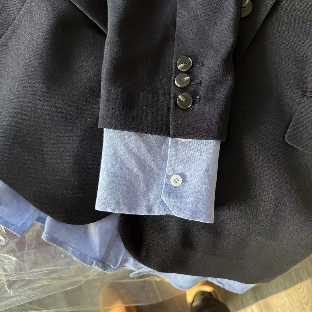 高级感黑色西装外套女2025春款职业气质女神范西服上衣