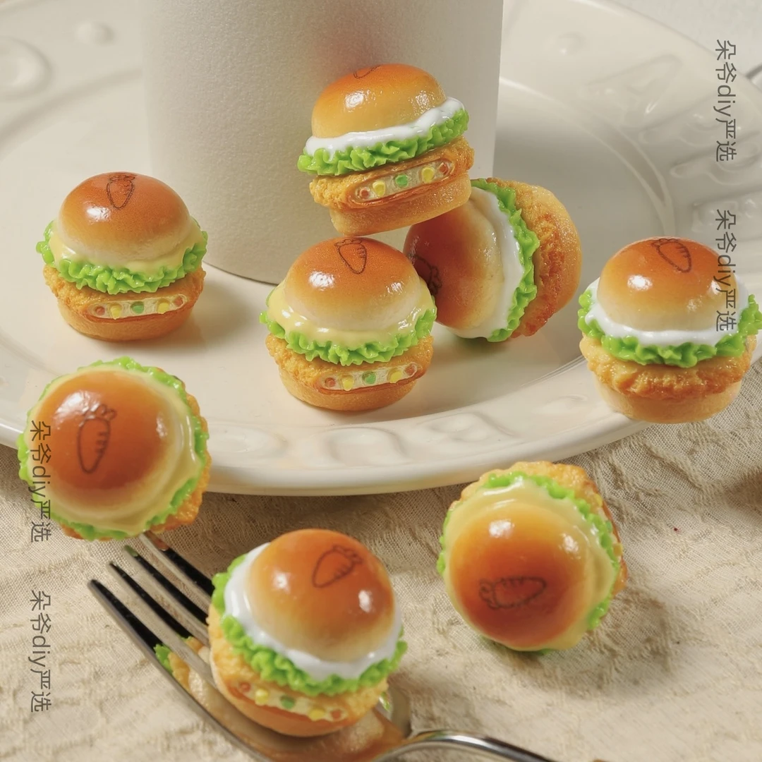 DUOYE/朵爷定制田园脆鸡堡【现H】diy树脂食玩配件摆件装饰玩具
