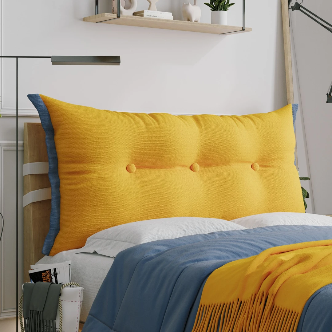 韩国绒直角靠背新款轻奢床上大靠背护腰防撞不塌陷卧室榻米无床头