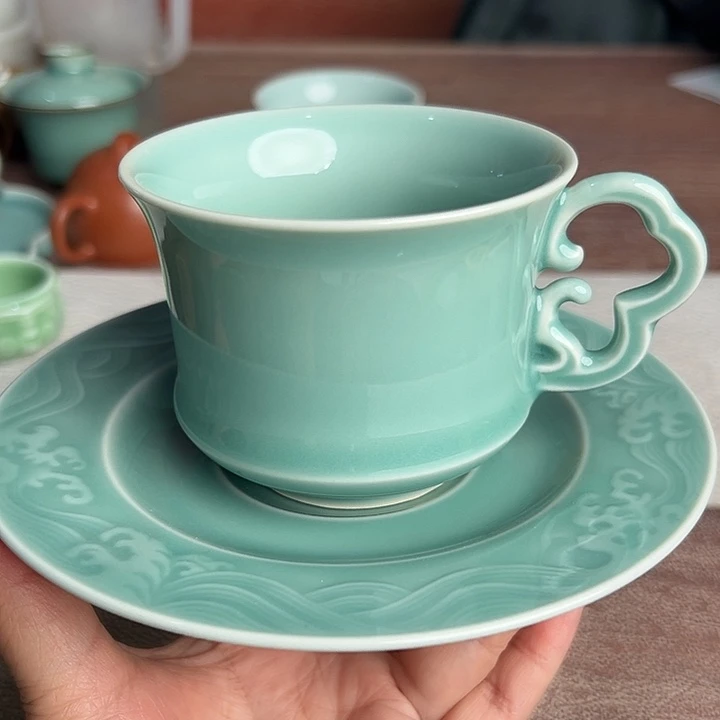 龙泉云间青瓷小米茶器