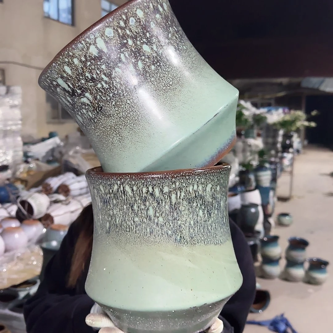 紫砂花盆高20口18