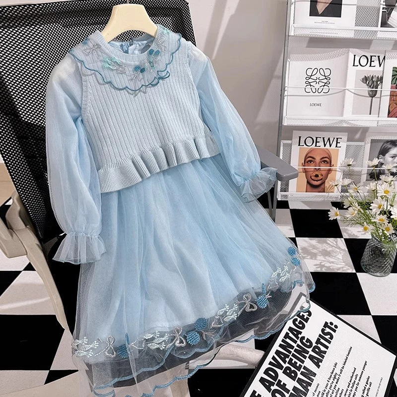 【甲辰童装】女童连衣裙春季两件套SF8003