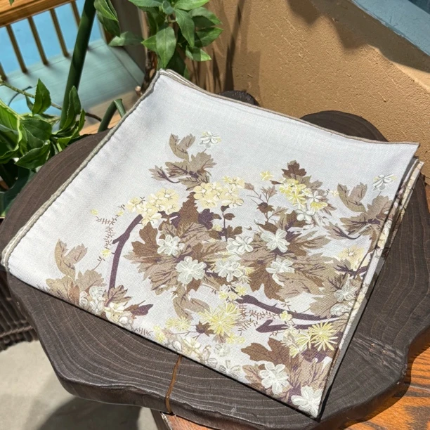 125*125日常百搭国风丝巾方巾羊毛桑蚕丝丝巾