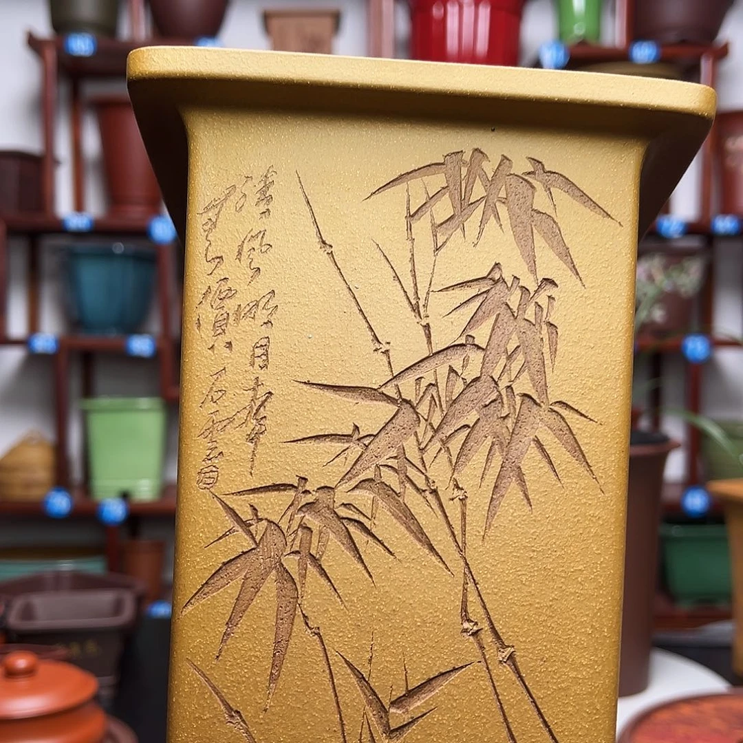 紫砂花盆通***友四方花盆