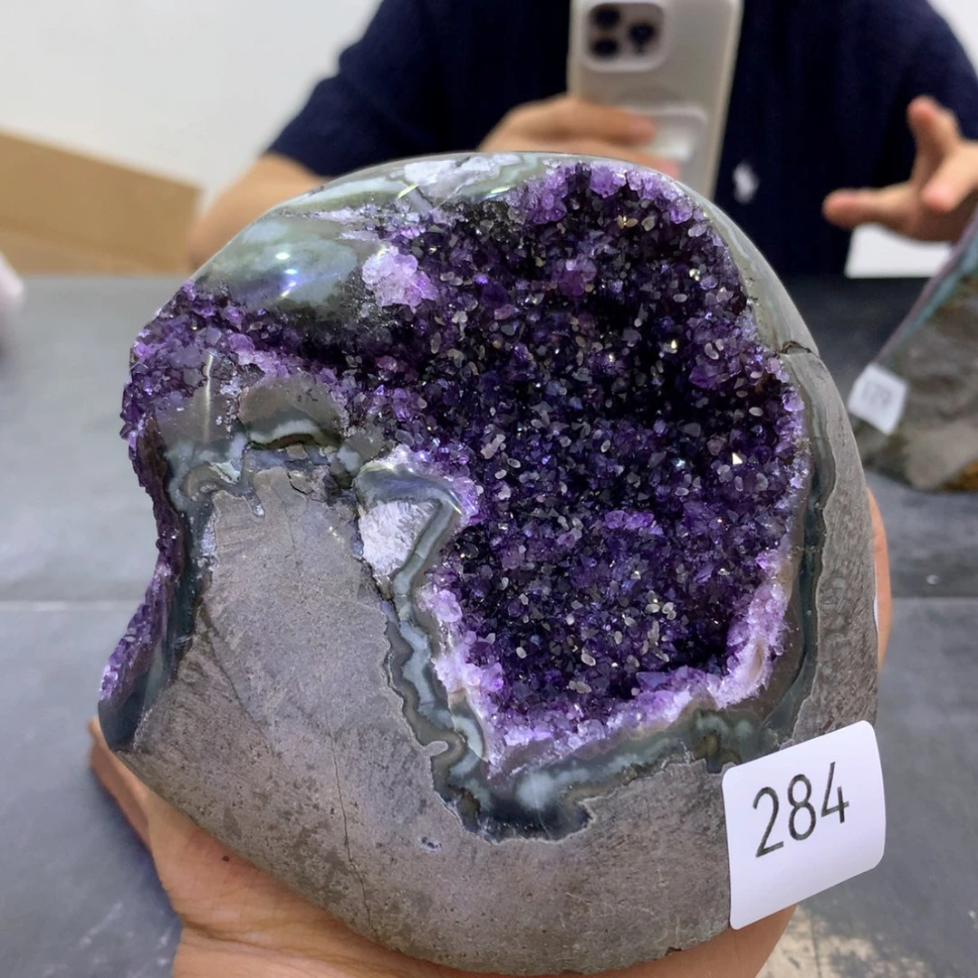 水晶珠宝半成品未镶嵌紫晶284