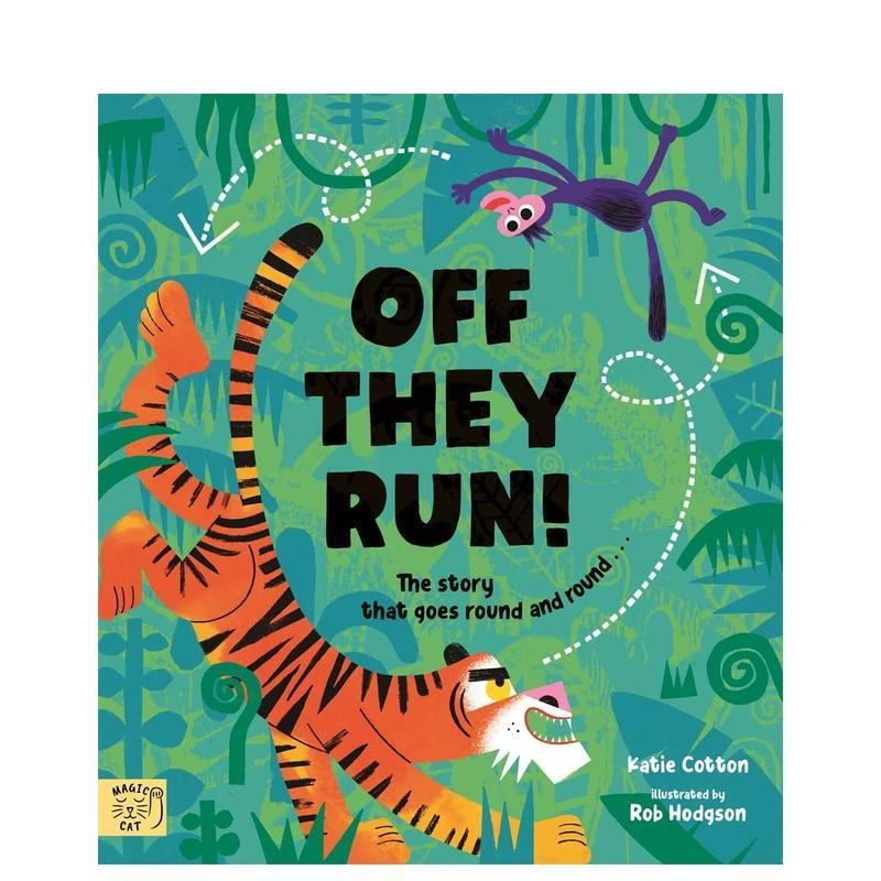 他们跑了！：一个永不完结的故事 Off They Run 原版英文儿童趣味