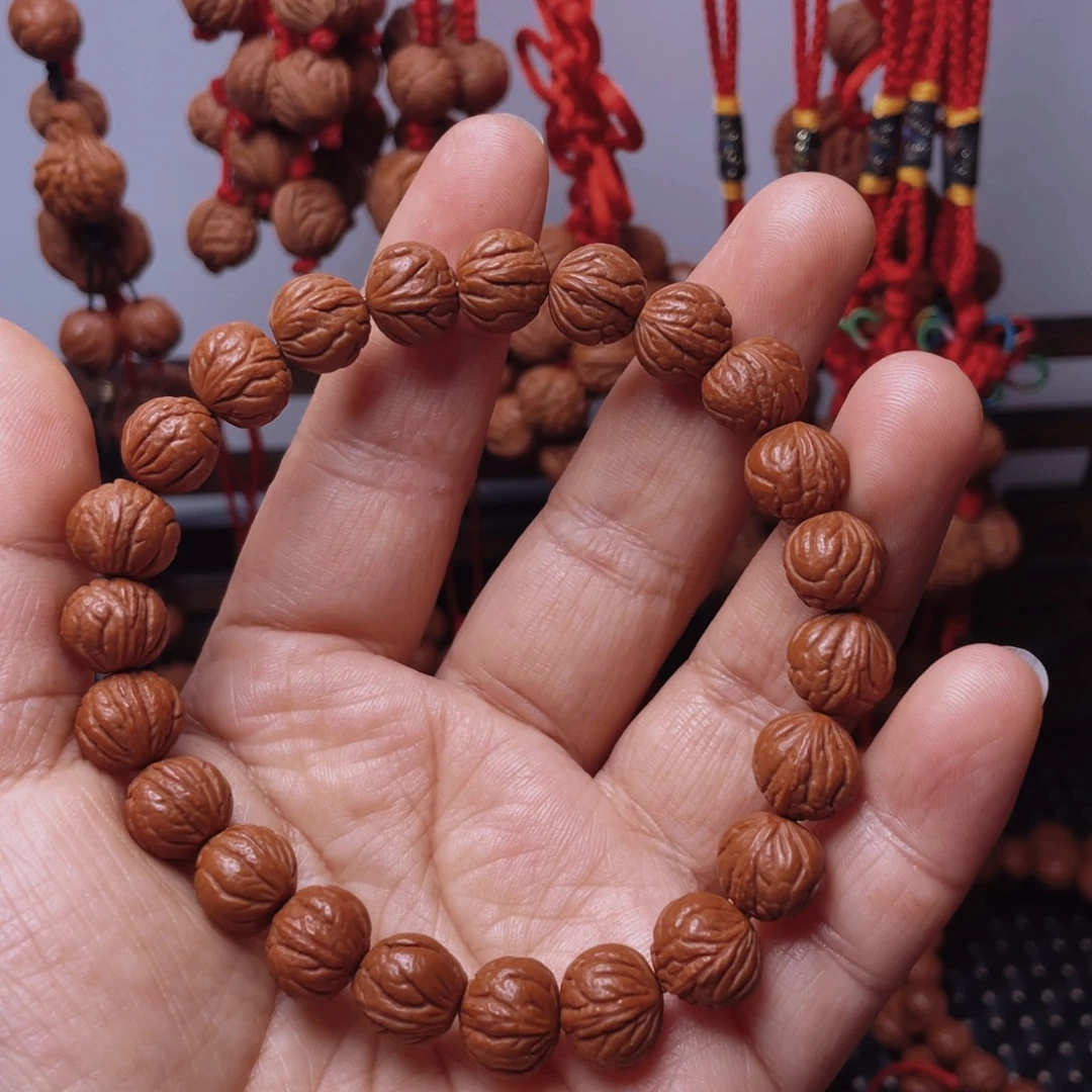 木质类龙纹桃枭手串