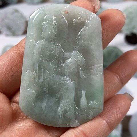 翡翠颈饰未镶嵌观音福利