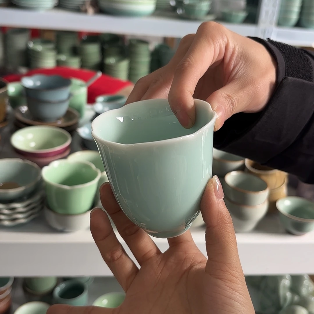 龙泉云间青瓷小米茶器