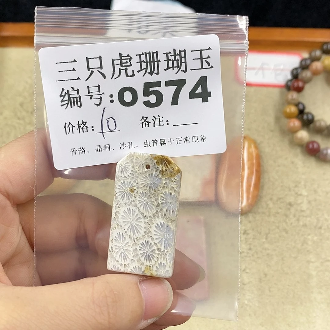 硅化珊瑚（珊瑚玉）1未镶嵌晒****钙