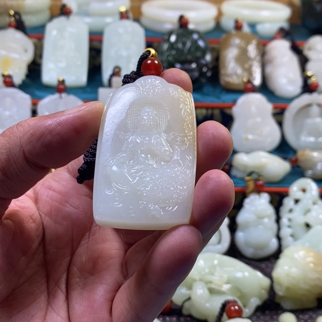 大***9和田玉未镶嵌挂件