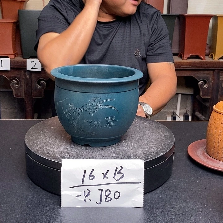 紫砂花盆货号一只J80