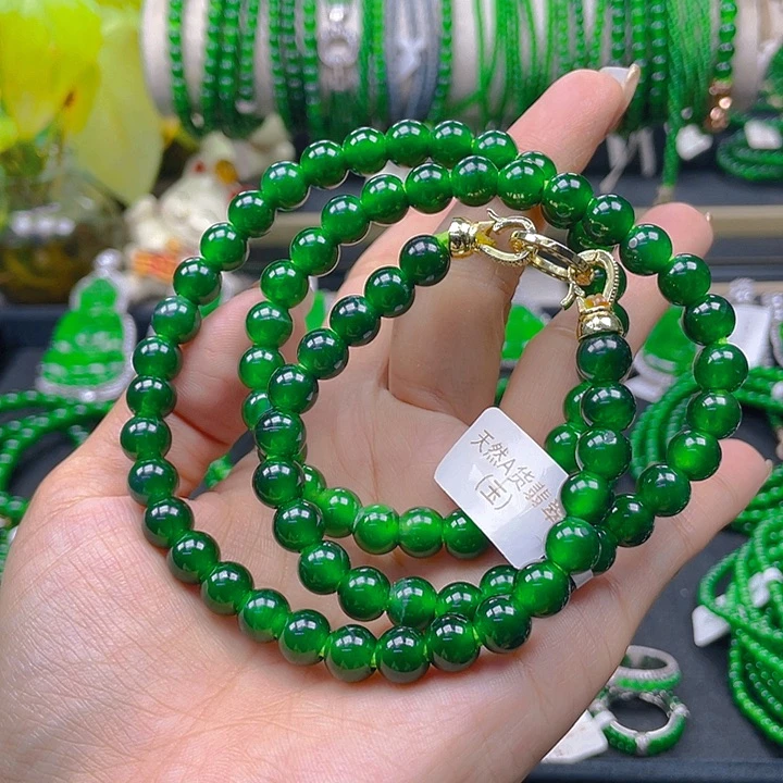 翡翠未镶嵌颈饰翡翠项链8