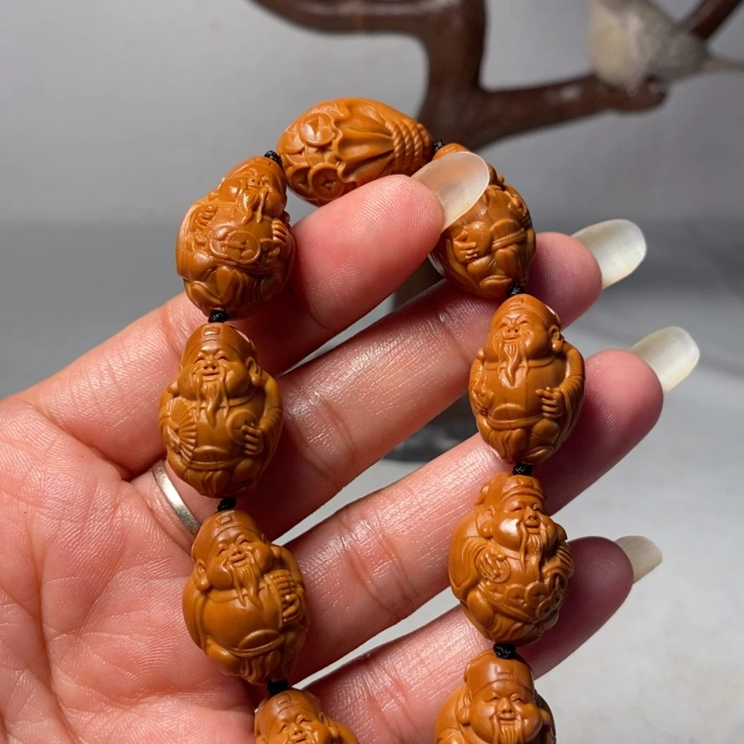 橄榄核吊坠官帽财神