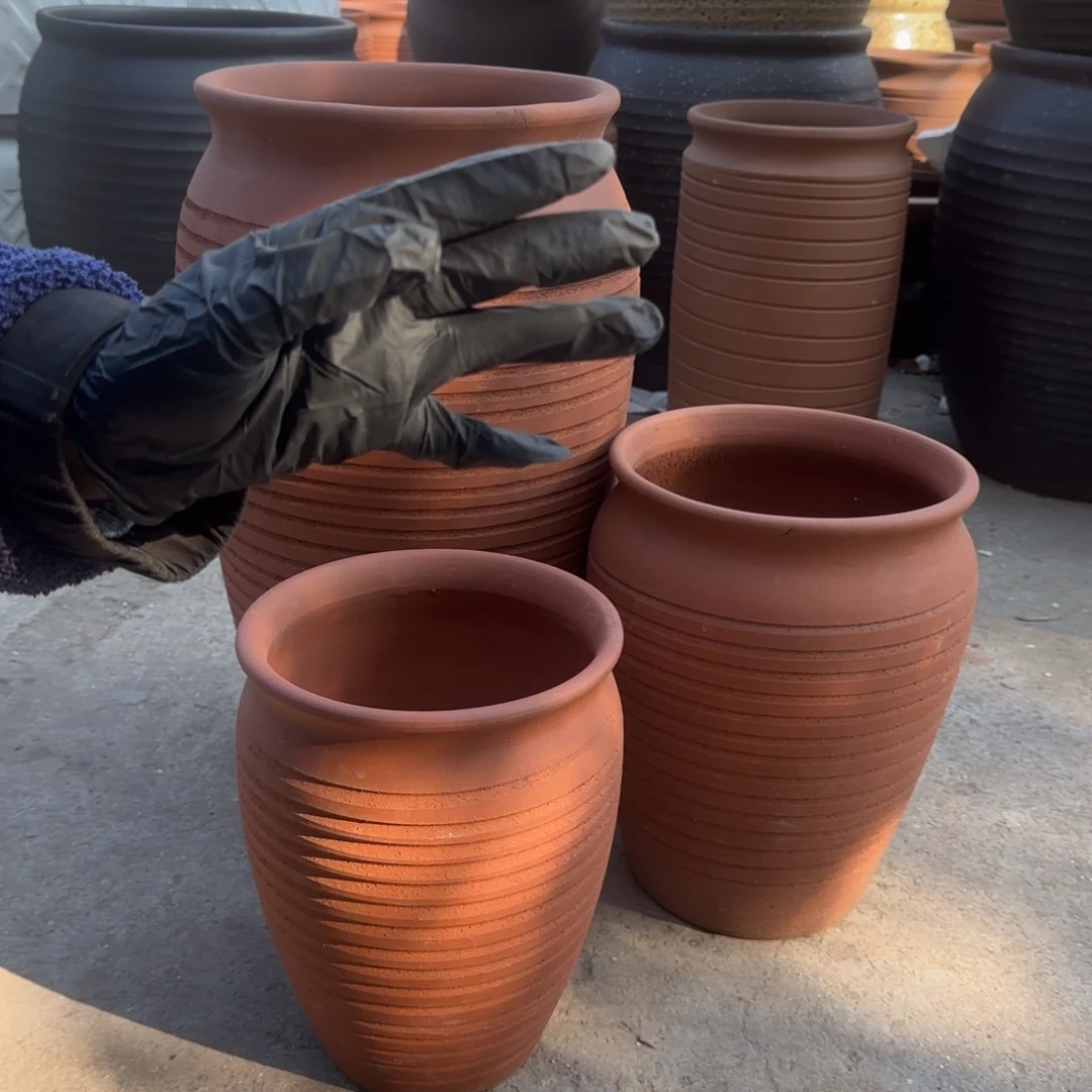 紫砂花盆口25高50口21高31口20高26宜兴紫砂