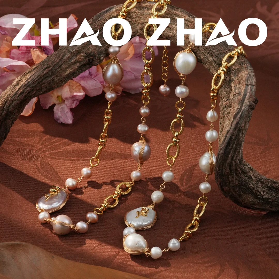 铜合金吊坠 「春桃物语」巴洛克淡水款项链送女友