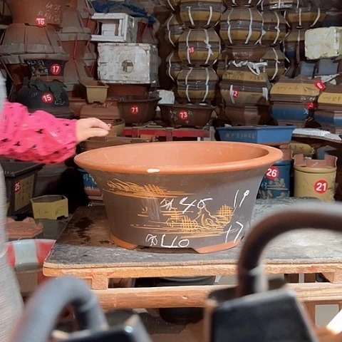 紫砂花盆四角盆一个