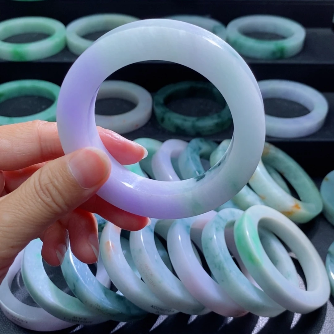 定制翡翠手镯未镶嵌桥**南