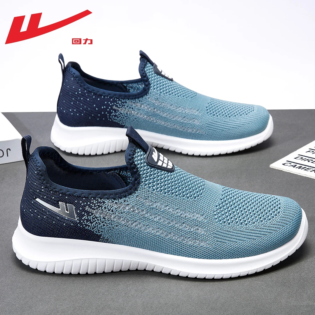 回力男鞋一脚蹬2025新款夏季透气男士网鞋薄款爸爸鞋子老北京布鞋