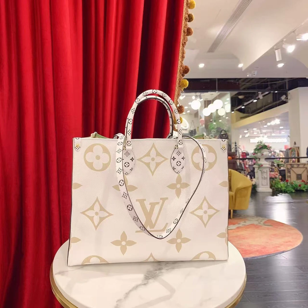 95新 LouisVuitton/路易威登 onthego大号牛油果单肩包/58022135
