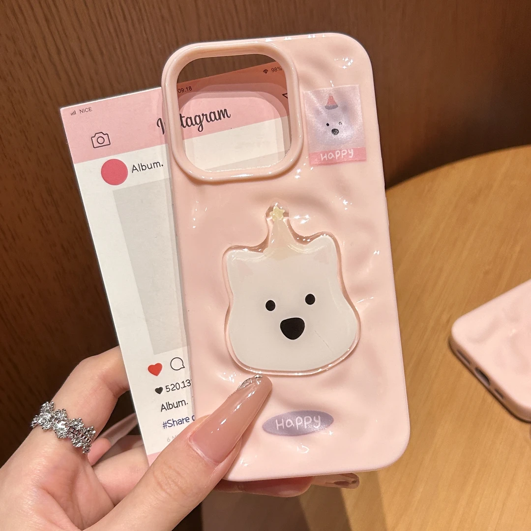 西高地简约纯色适用苹果17/15/16手机壳iPhone14Promax陨石纹13软