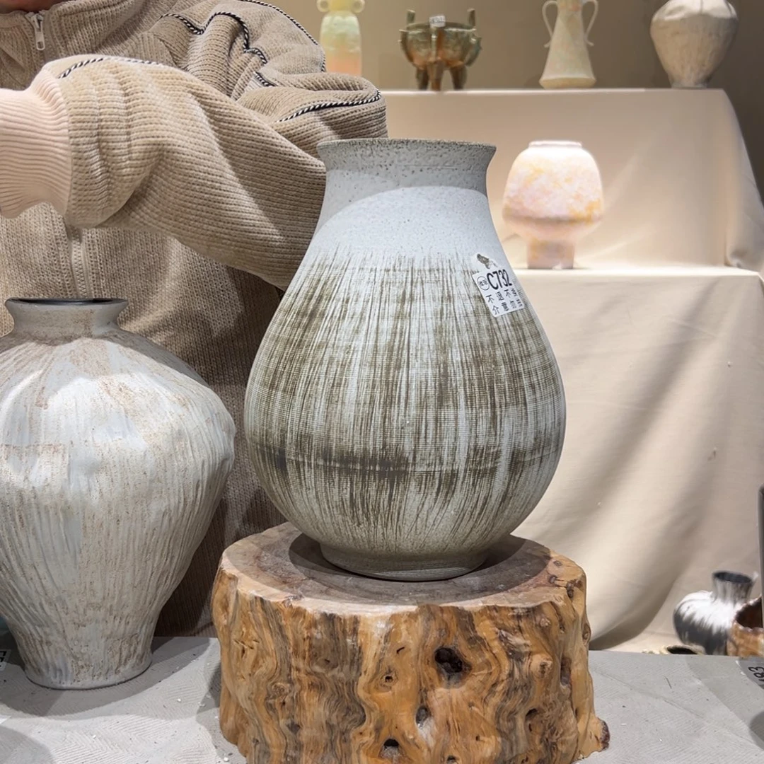 景德镇高温陶瓷209挂亲密度花瓶摆件花瓶