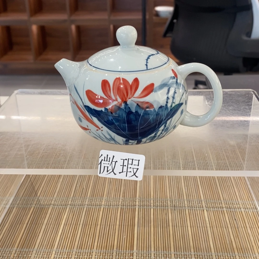 釉下彩老陶泥手工绘制