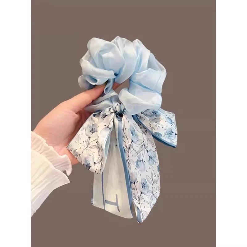 蝴蝶结发带女2025新款飘带头绳大肠发圈高级感扎头发皮筋发饰发绳