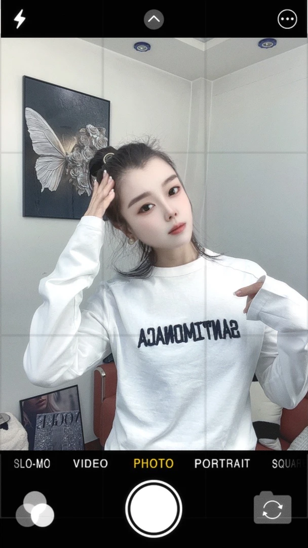 早春新款植绒字母刺绣圆领长袖拼接休闲上衣