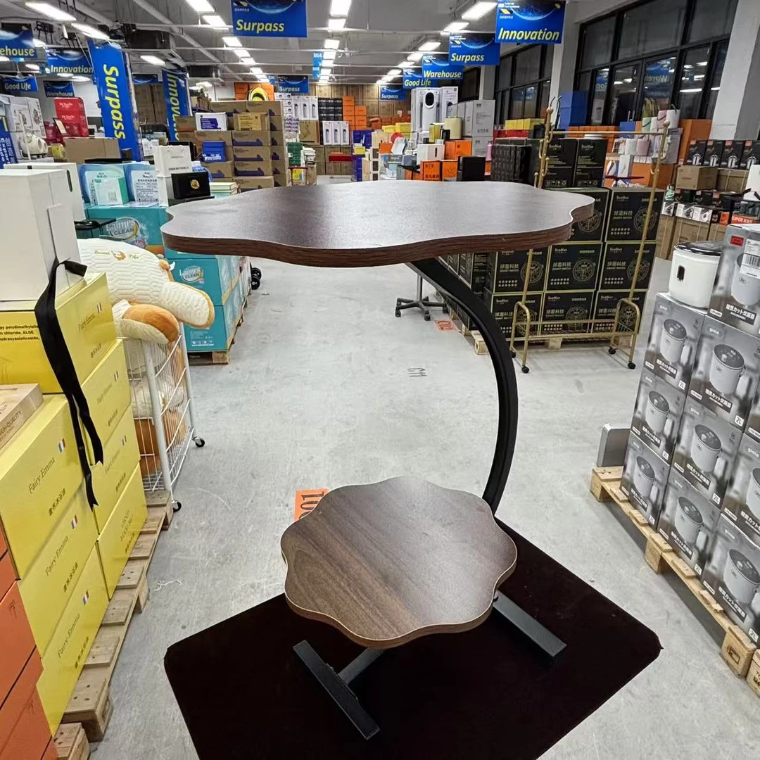 创意客厅家用双层茶桌置物架床头床边迷你阳台小茶几KS