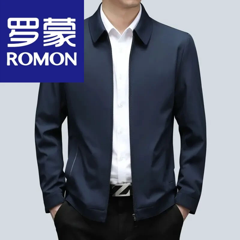 罗蒙罗蒙春季商务休闲外套男春秋款男士行政夹克男款百搭时尚男装