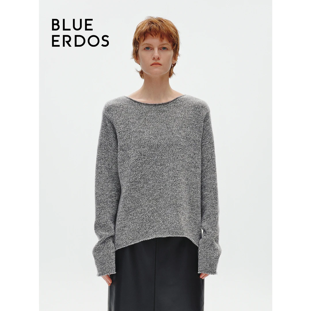 【明星同款】BLUE ERDOS秋冬绵羊毛山羊绒针织套衫女B246A0030
