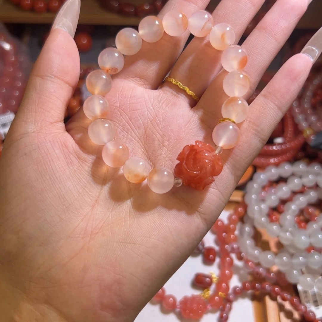 南红玛瑙手串未镶嵌10mm