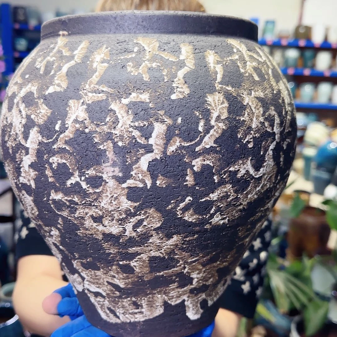 紫砂花盆高25口17