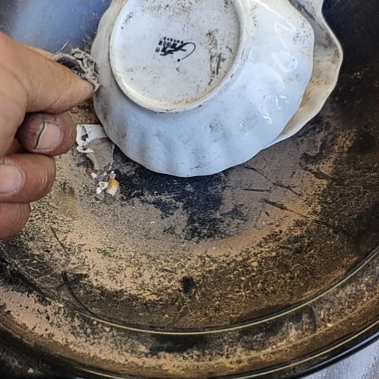 瓷发两个贝壳碟子，国营四厂库存