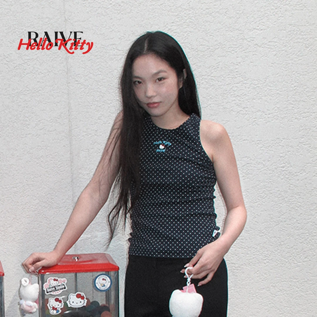 【RAIVE×Hello Kitty】联名款无袖上衣韩系显瘦时尚氛围背心T恤