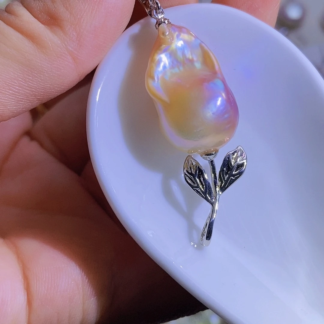 合金淡水珍珠天然淡水珍珠（微瑕）