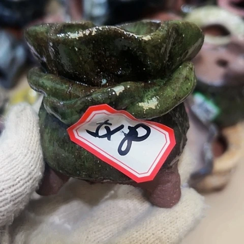 红陶粗陶花盆手工