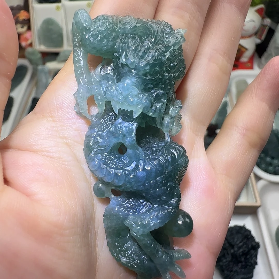 定制翡翠未镶嵌大威天龙翡翠定制