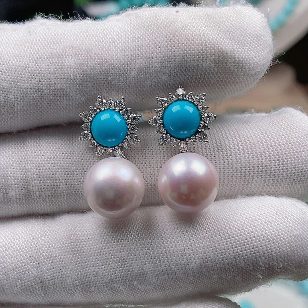 绿松石银S925镶嵌新款