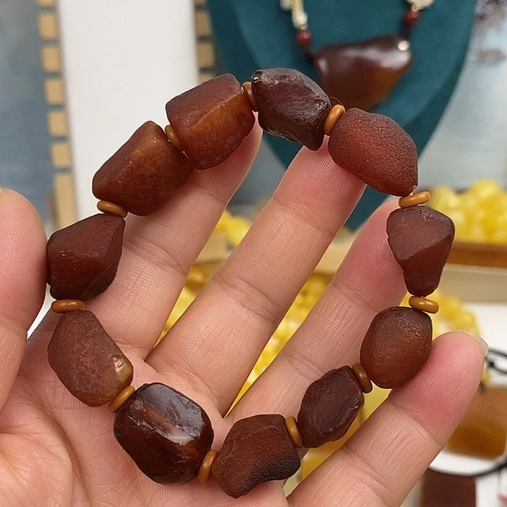 未镶嵌蜜蜡裸石手串