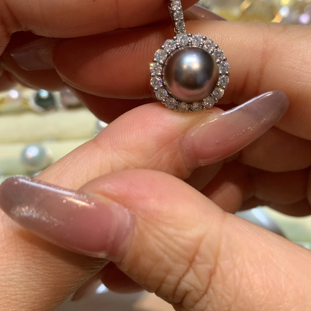 海水珍珠颈饰银S925镶嵌