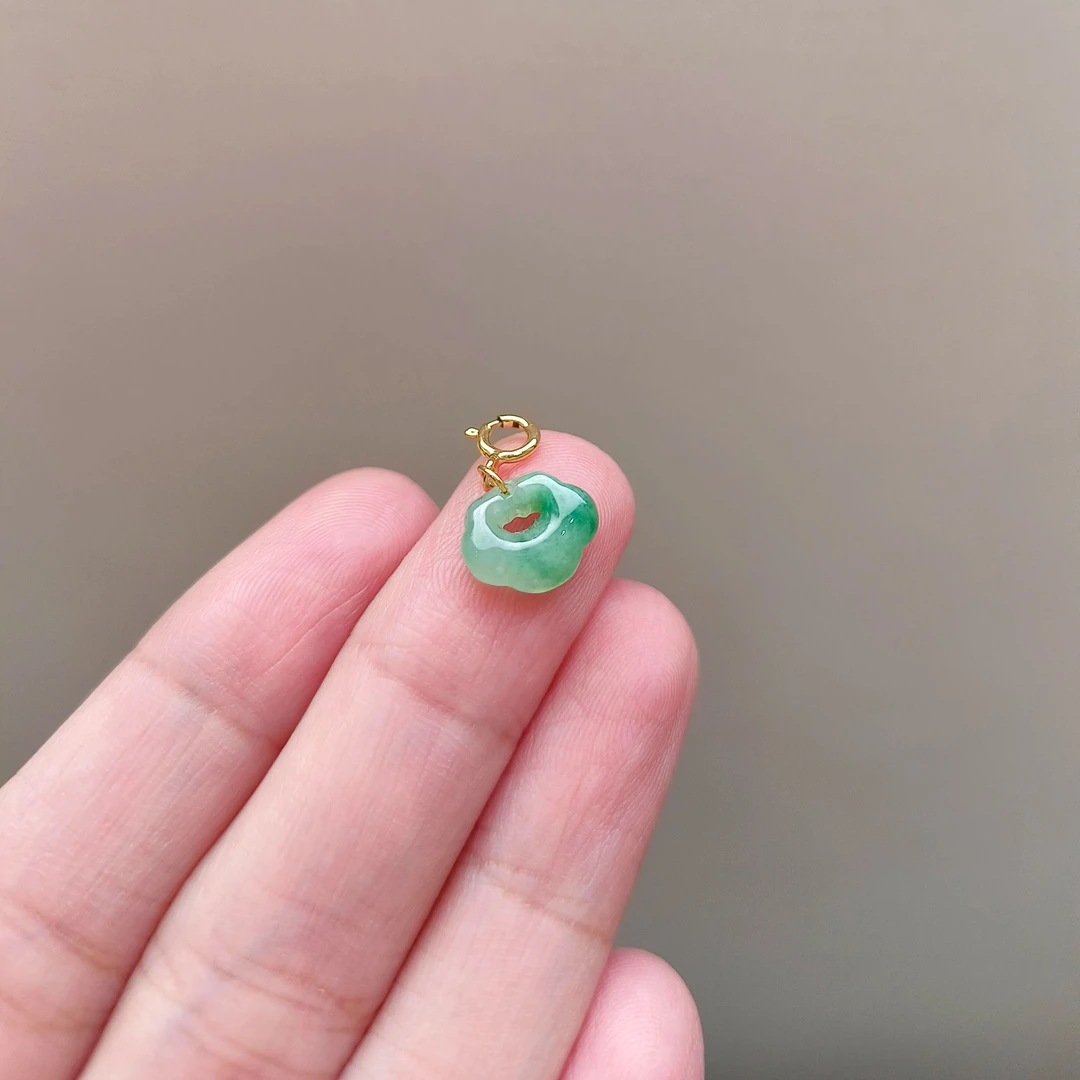 diy挂坠扣镀18k色飘花祥云锁滴溜扣头中式迷你小葫芦吊坠万用扣款