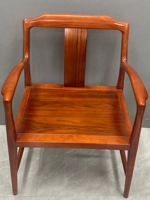 新中式椅子仿古圈椅南官帽椅明式家具海棠椅实木太师椅三件套茶椅