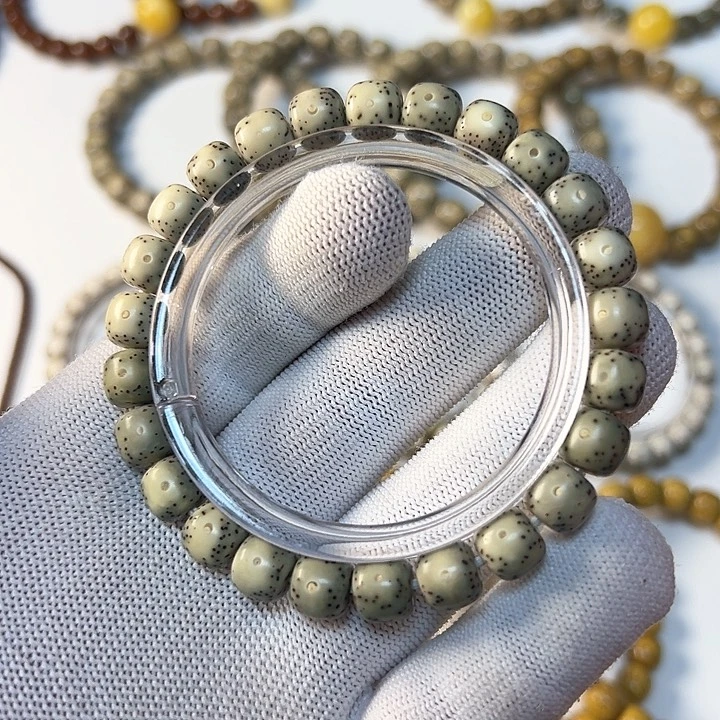 大留白星月菩提石玉料