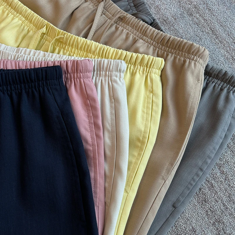 【天丝麻感九分裤】夏季薄款新品冰感高腰垂感直筒宽松显瘦阔腿裤女