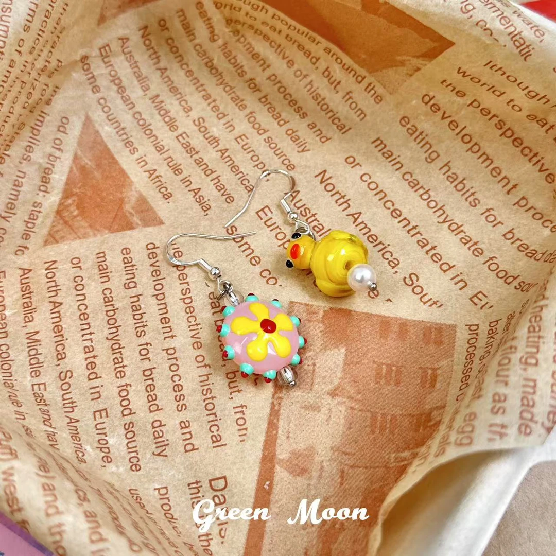 非金属仿水晶耳饰 【太阳花园】小众个性可爱耳钉精致高级感C278